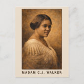 Madam C.J. Walker Portrait Art Briefkaart (Voorkant)