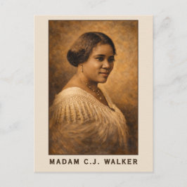 Madam C.J. Walker Portrait Art Briefkaart