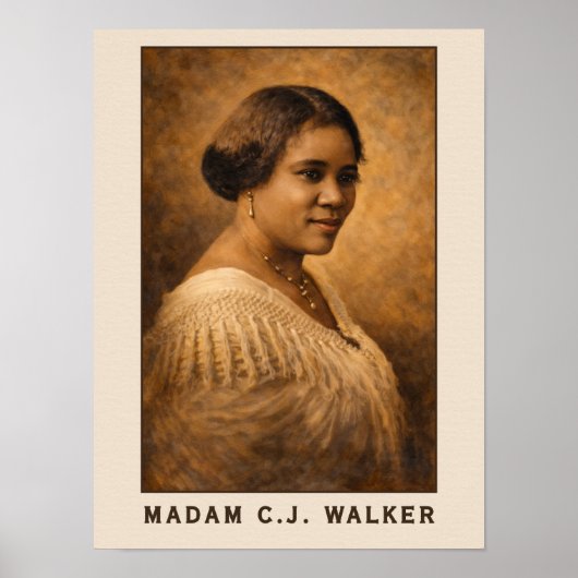 Madam C.J. Walker-portretkunst Poster (Voorkant)