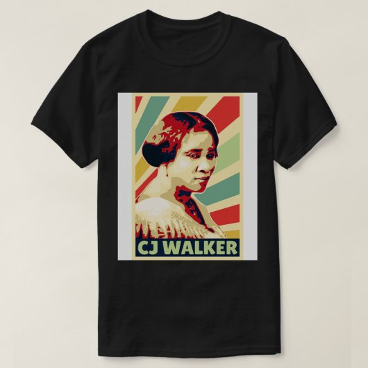 Madam CJ Walker kleuren 1 T-shirt (Design voorkant)