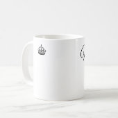Madam Clerk in fancy schrift met een kroon Koffiemok (Voorkant links)