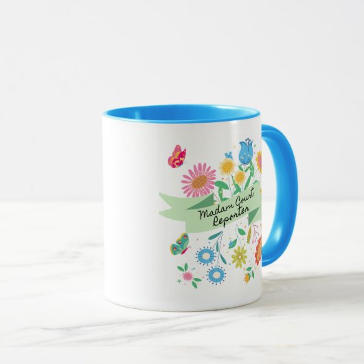 Madam Court Reporter Lente Bloemen Mok (Voorkant rechts)