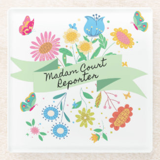 Madam Court Reporter Lente Bloemen Onderzetter