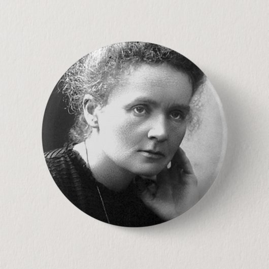 madam marie curie ronde button 5,7 cm (Voorkant)