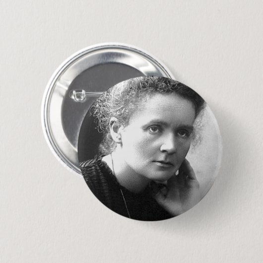 madam marie curie ronde button 5,7 cm (Voorkant /achterkant)