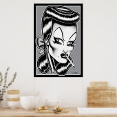 Madam Mars™/Glamour Portret Poster (Keuken)