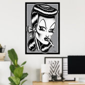 Madam Mars™/Glamour Portret Poster (Thuiskantoor)