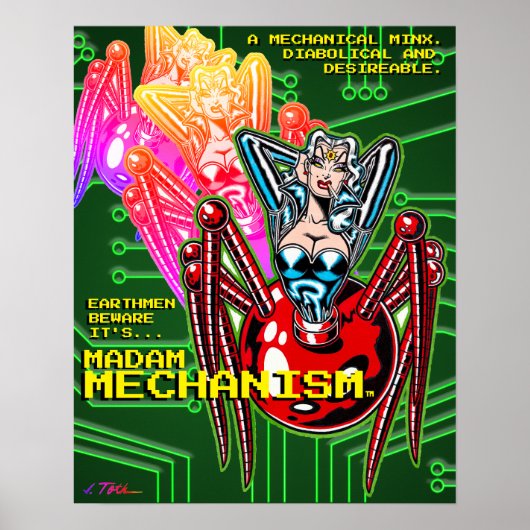 Madam Mechanism™/Pas op  Poster (Voorkant)