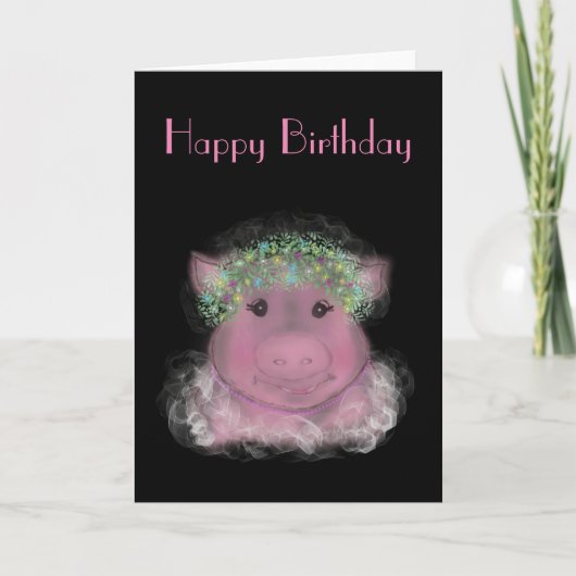 Madam Piggy Birthday  Kaart (Voorkant)
