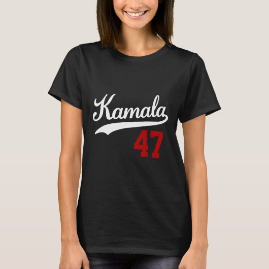  Madam President Harris 2024 Kamala 47 Blauw T-shirt (Voorkant)