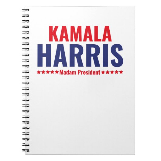 Madam President Kamala Harris Notitieboek (Voorkant)
