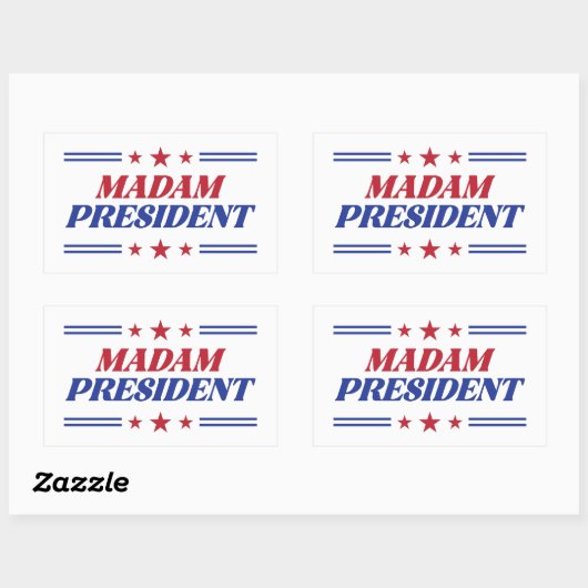 Madam President Kamala Harris Rechthoekige Sticker (Vel)