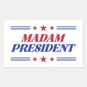 Madam President Kamala Harris Rechthoekige Sticker (Voorkant)