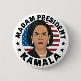 Madam President Kamala Harris Ronde Button 5,7 Cm