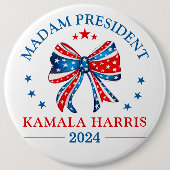 Madam President Kamala Harris Ronde Button 6,0 Cm (Voorkant)
