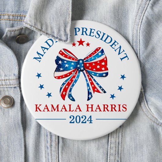 Madam President Kamala Harris Ronde Button 6,0 Cm (In situ)