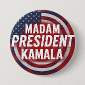 Madam President Kamala Harris Ronde Button 7,6 Cm (Voorkant)
