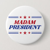 Madam President Kamala Harris Ronde Button 7,6 Cm (Voorkant)