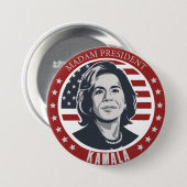 Madam President Kamala Harris Ronde Button 7,6 Cm (Voorkant /achterkant)