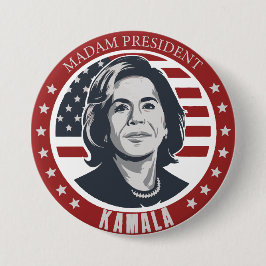 Madam President Kamala Harris Ronde Button 7,6 Cm