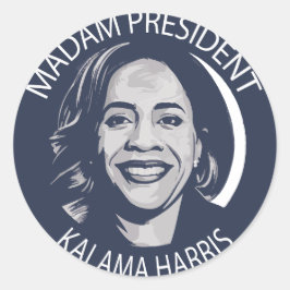 Madam President Kamala Harris Ronde Sticker