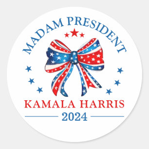 Madam President Kamala Harris Ronde Sticker