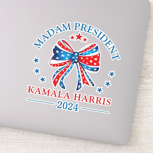 Madam President Kamala Harris Vinyl Cut Sticker (Detail)