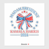 Madam President Kamala Harris Vinyl Cut Sticker (Vel)