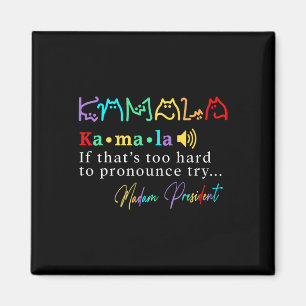 Madam President Pro Kamala Harris Kleurrijke Cat T Magneet