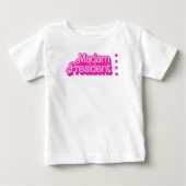 "Madam President" Roze Logo - Retro (Voorkant)