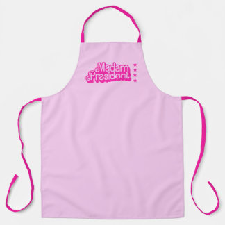 "Madam President" Roze Logo Schort