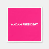 Madam President typografie modern hot pink Servet (Voorkant)