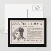 Madam Rowley's Toilet Mask Advertentie Briefkaart (Voorkant / Achterkant)