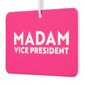 Madam Vice President hot roze moderne typografie Luchtverfrisser (Links)