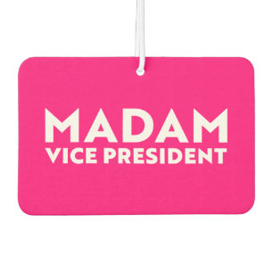 Madam Vice President hot roze moderne typografie Luchtverfrisser