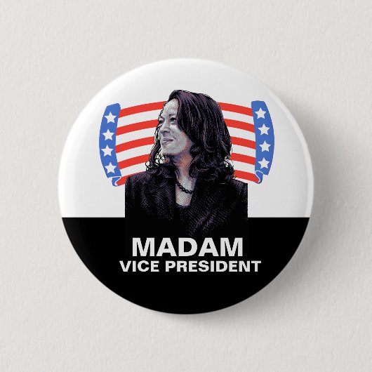 Madam Vice President Ronde Button 5,7 Cm (Voorkant)
