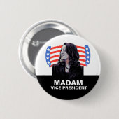 Madam Vice President Ronde Button 5,7 Cm (Voorkant /achterkant)