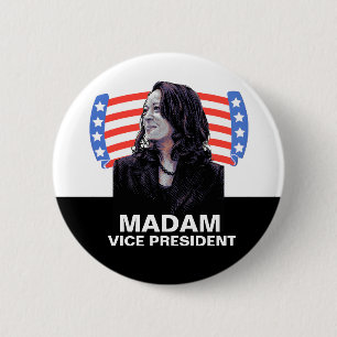 Madam Vice President Ronde Button 5,7 Cm