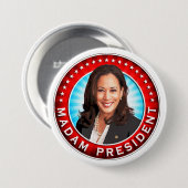 Madam Vice President Ronde Button 7,6 Cm (Voorkant /achterkant)