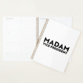 Madam Vice President wit zwart moderne typografie Planner (Display)