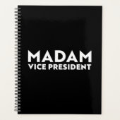 Madam Vice President zwart wit moderne typografie Planner (Voorkant)