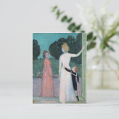 Madame Adrien Mithouard en haar zoon Briefkaart (Staand voorkant)