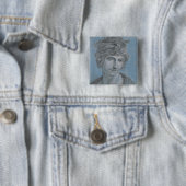 Madame Aubry Olympia van Gouges, 1784 Vierkante Button 5,1 Cm (In situ)
