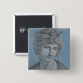 Madame Aubry Olympia van Gouges, 1784 Vierkante Button 5,1 Cm (Voorkant /achterkant)