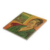 Madame Augustine Roulin door Vincent van Gogh Tegeltje (Zijkant)