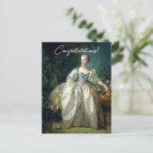 Madame Bergeret 1766 Boucher Felicitaties Briefkaart (Staand voorkant)