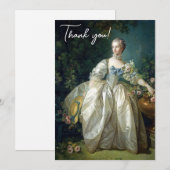 Madame Bergeret 1766 Boucher Gefeliciteerd Bedankkaart (Voorkant / Achterkant)