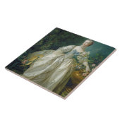 Madame Bergeret, c. 1766 (olie op canvas) Tegeltje (Zijkant)