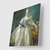 Madame Bergeret, c. 1766 (olie op canvas) Vierkante Klok (Hoek)