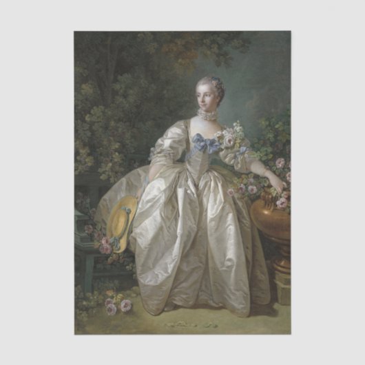 Madame Bergeret door Francois Boucher Tissuepapier (Voorkant)